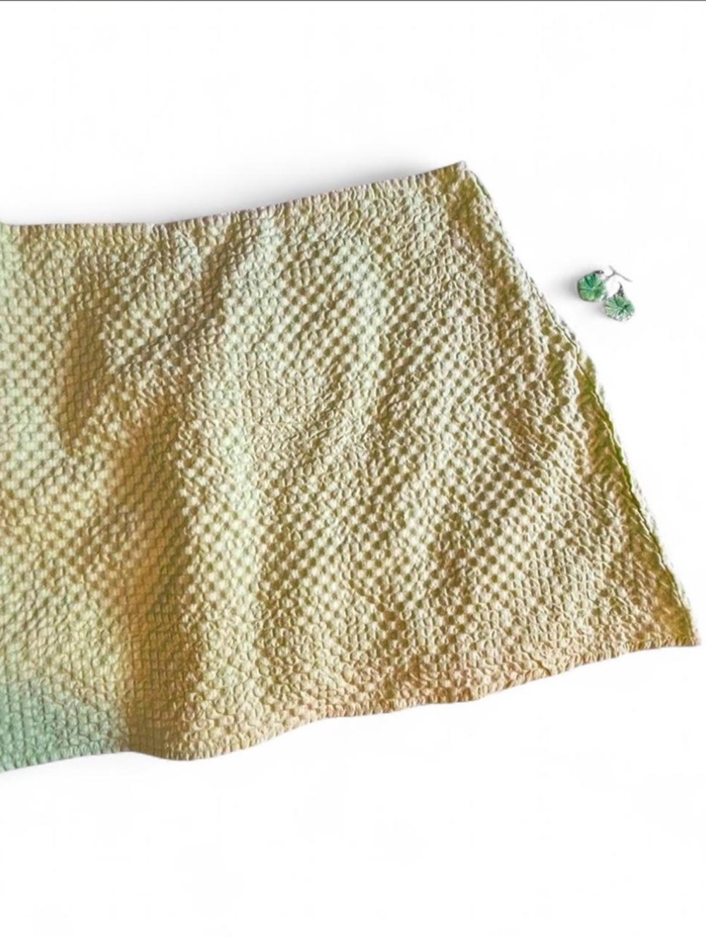 Showpo Pistachio Textured Mini Skirt